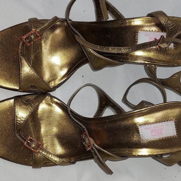 J-Lo Strappy Sandals Bronze color Size 10 - Picture 6 of 8